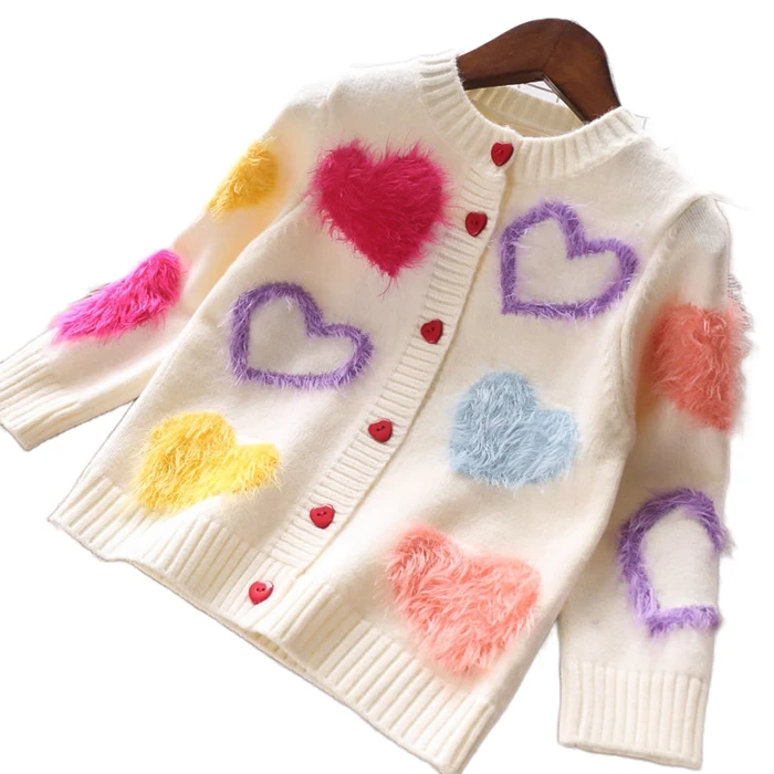 Свитер для девочек Amazon на осень-зиму, одежда для детей, для девочек, детский вязаный кардиган с надписью Love, свитера