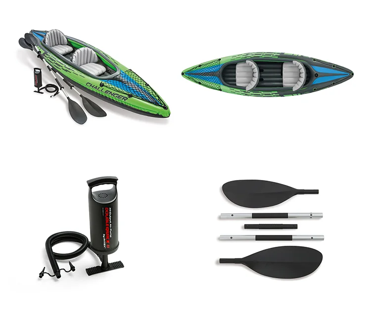 INTEX 68306 CHALLENGER K2 KAYAK Inflatable Rowing Boat set For Sport Gaming Outdoor inflatable boat on water sport Boat