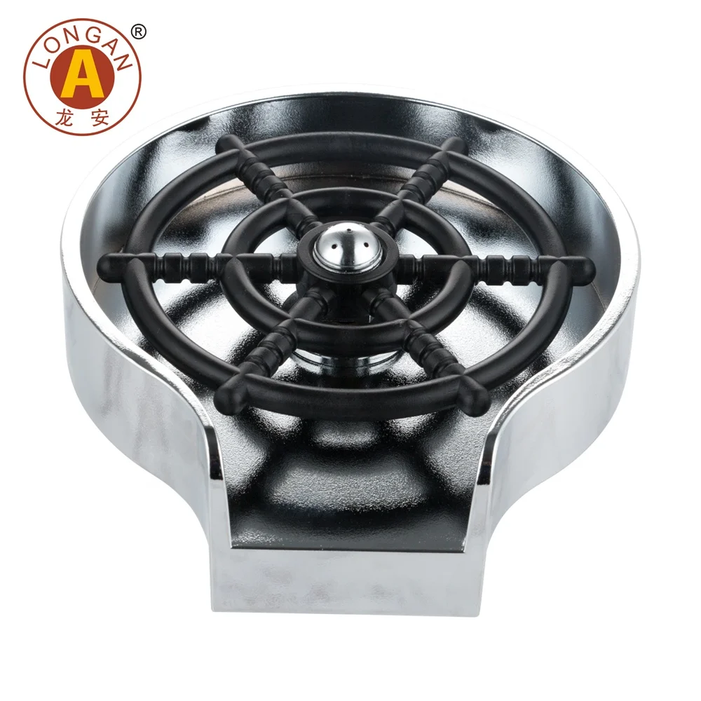Custom Logo Counter Top Pitcher Sink Automatic Cup Washer Glass Rinser Cleaning for Machine Bar Accessories