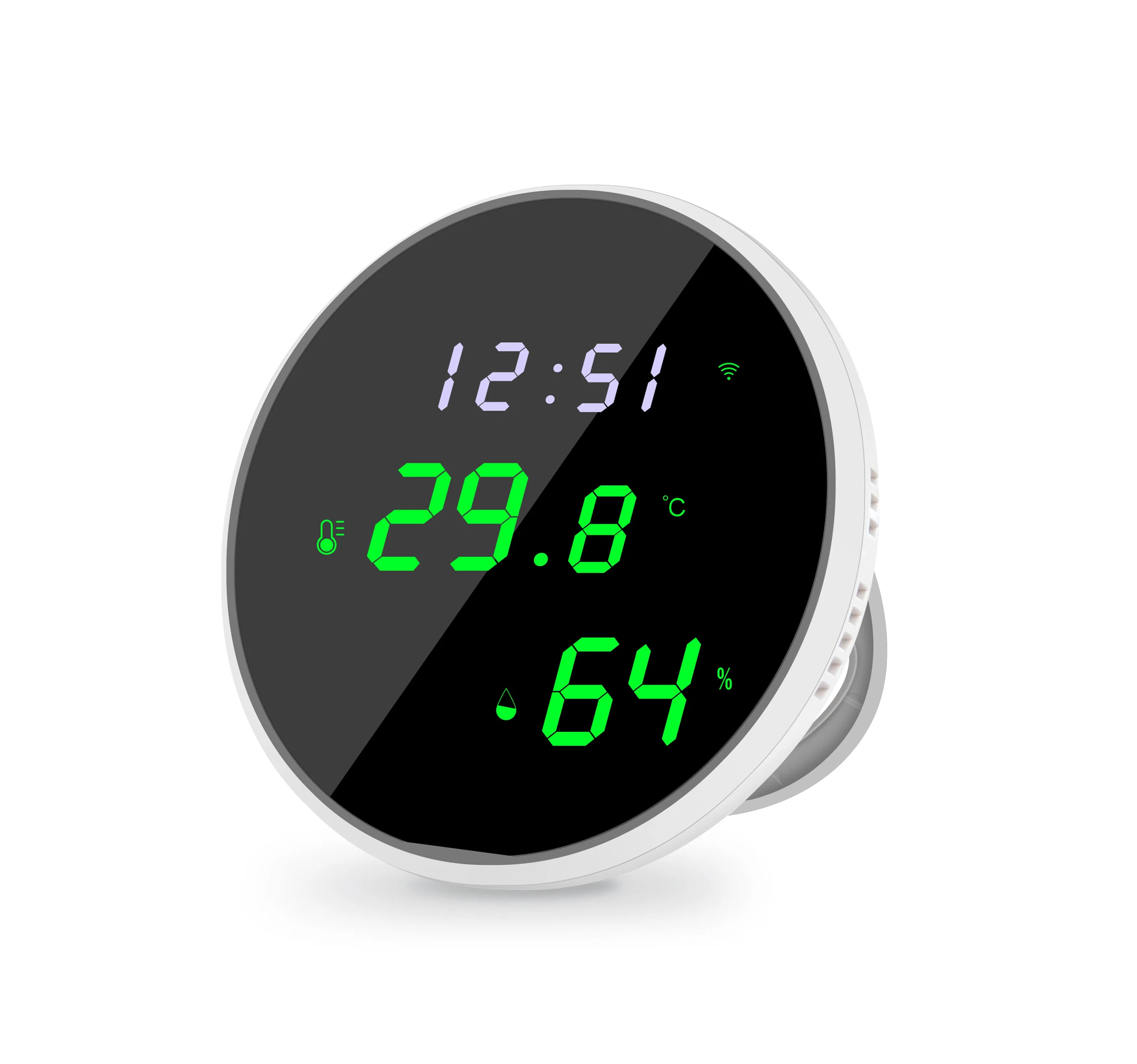 Innen AuBen LED Anzeige Hygrometer Thermometer Sensor Uhr mit USB Kabel