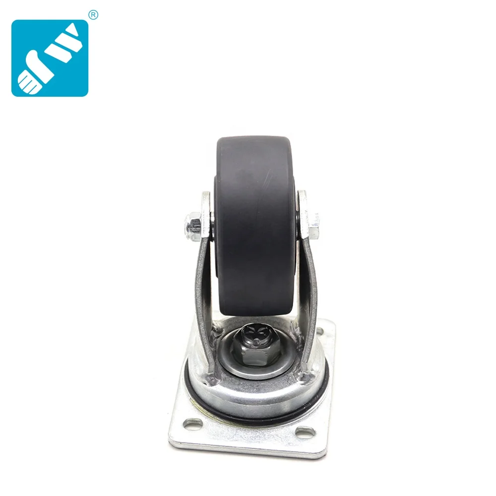 5 Inch Yellow PU on Cast iron Wheel Swivel Plate 450-800kgs Heavy Duty European Style Industrial Trolley Caster,Zinc Plated