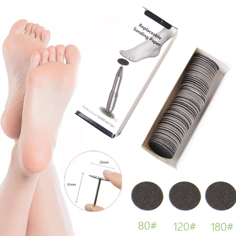 Dead skin pedicure sandpaper nail art remove tool electronic foot file callus remover foot sanding paper