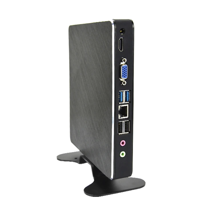 SHARE Hot Selling Cheap Mini PC Quad Core Cele-ron J4125 4 Nic Mini PC CE FCC Rohs 6USB Mini PC J4125