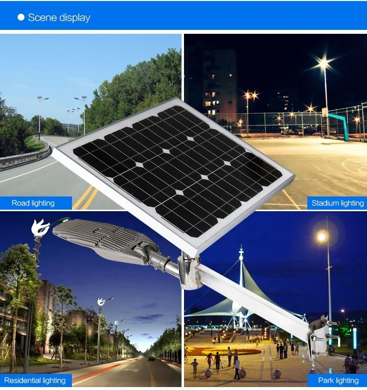 Lithium Battery 25ah 20w Separated Body Ip66 Waterproof Outdoor Smd Integrated Solar Led Street Light