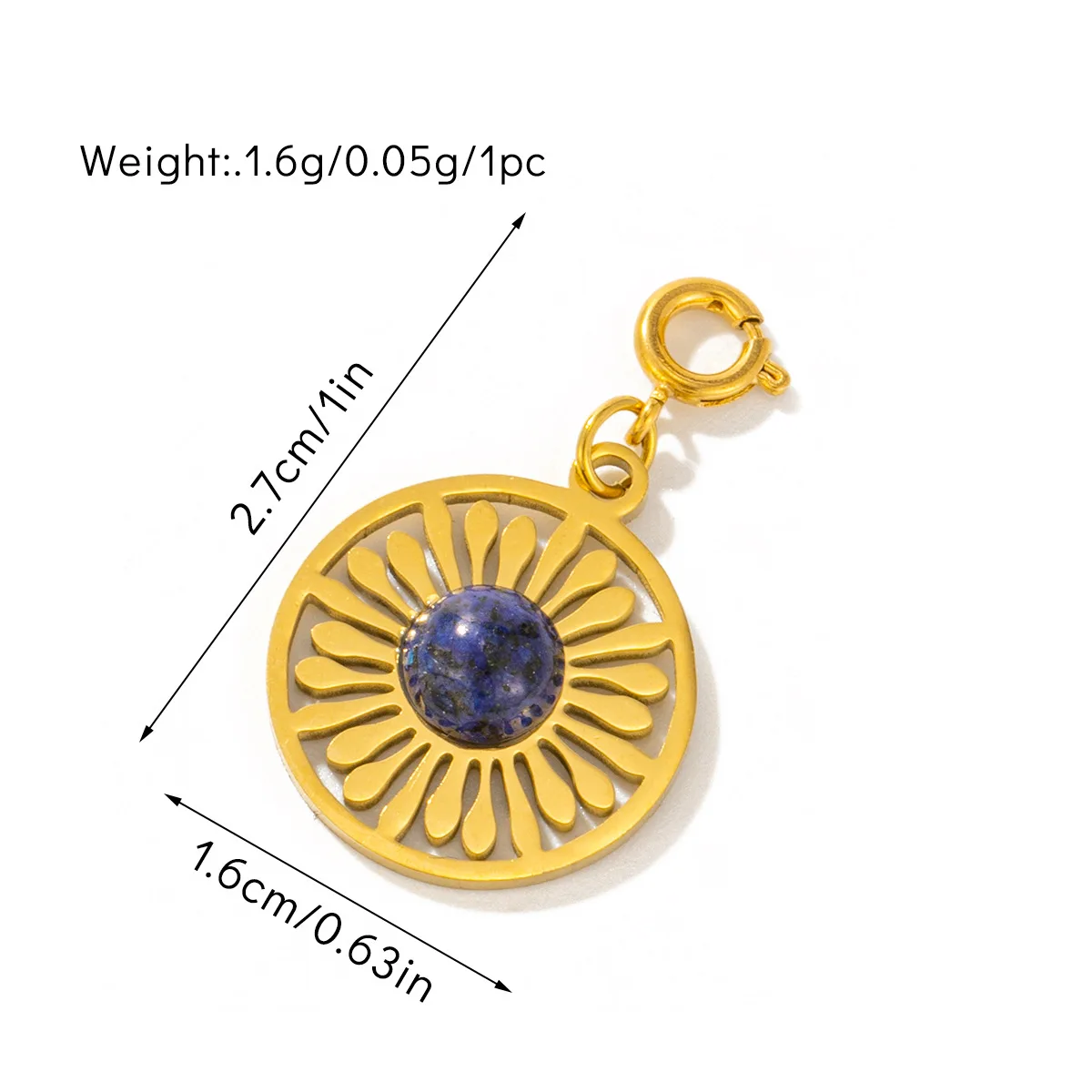 Manna New Vintage Luxury Titanium Steel Natural Stone Jade Charms And Pendants For Jewelry Making