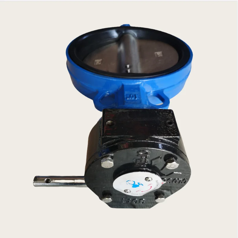 DN250 Ductile Iron Ggg50 Wafer Type Butterfly Valve With Worm Gear Operator Connection to Pn10/Pn16/Cl125/Cl150/JIS 10K