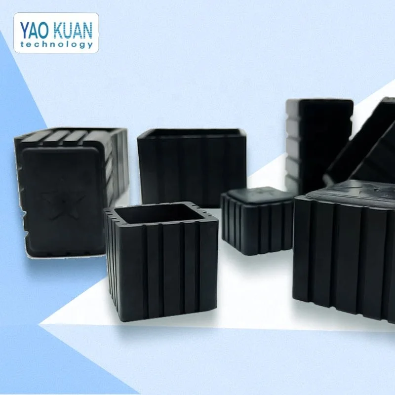 Factory customized square round foot cover foot pad furniture table and chair leg noise reduction rubber foot pad
