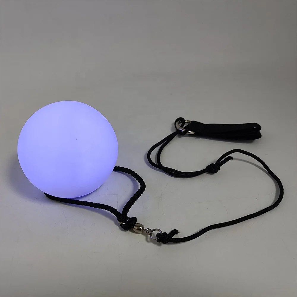 circular RGB flashing lights up mood night light soft 7 color changing Poi LED ball