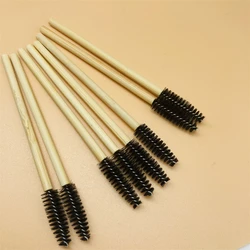 Wholesale Mascara Micro Microfiber Applicator Set Personalized Micro Disposable Bamboo Eyelashes Brush  For Eyelashes