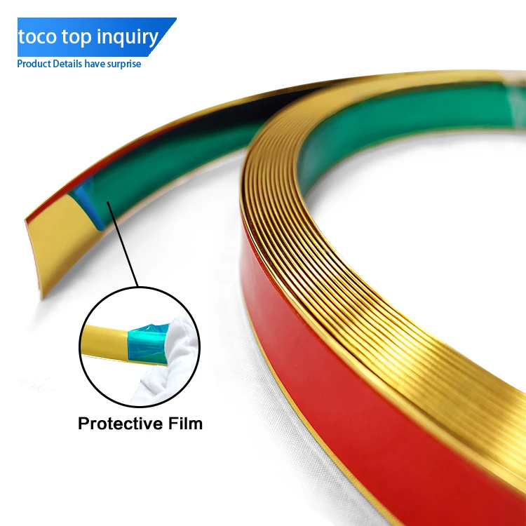 Toco Wall Molding Trim Diy Flexible Self Adhesive Flat Pvc Edge Trim Strips Home Roof Decorative Celling Background Wall