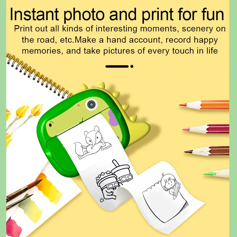 new kids HD Print Instant Camera Christmas Gift Print 2.4 inch Video Photo Children Kids WiFi Digital Camera for Christmas