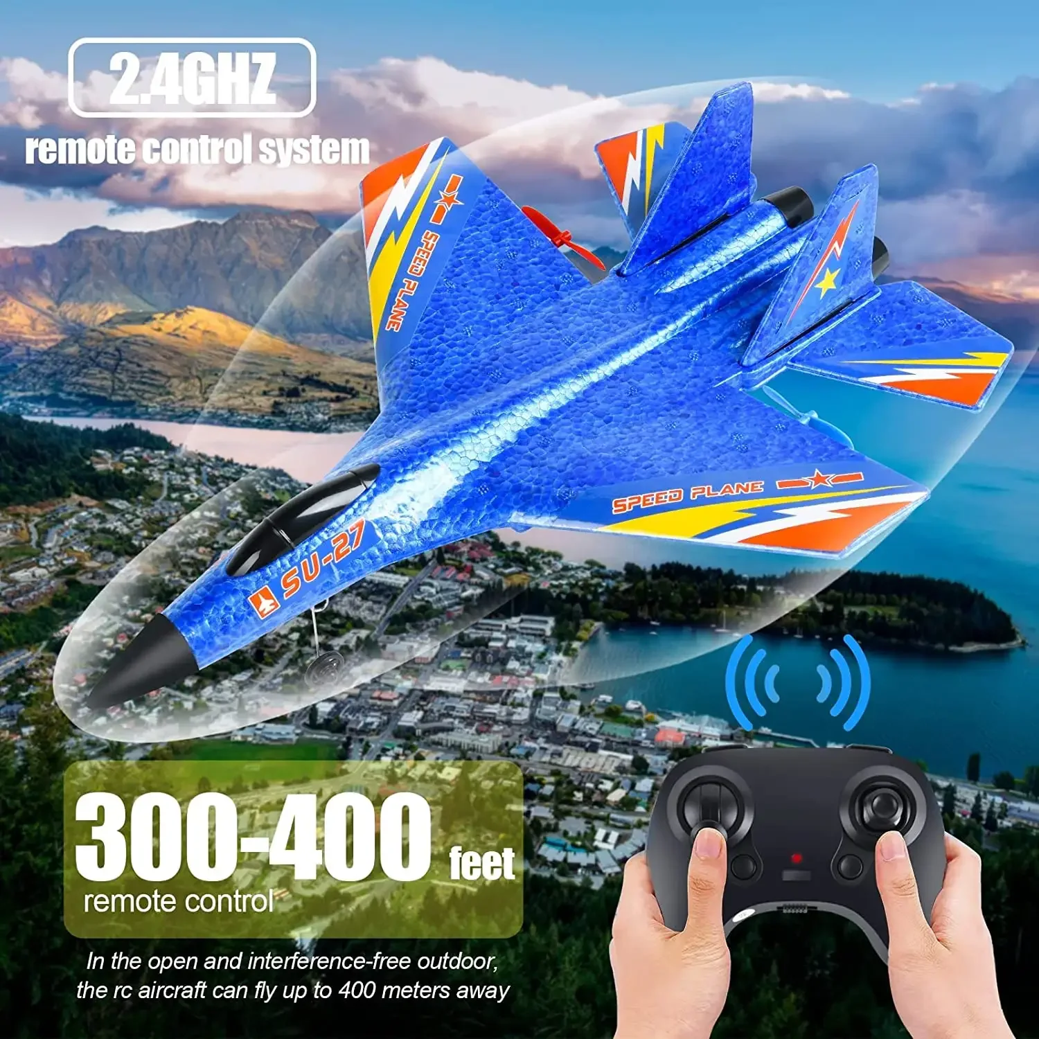 Hot Epp Su 27 Rc Airplane Aircraft Model Fighter Fixed-wing Glider Air Plane Anti-fall Unbreakable Flying Toy Rc Airplane