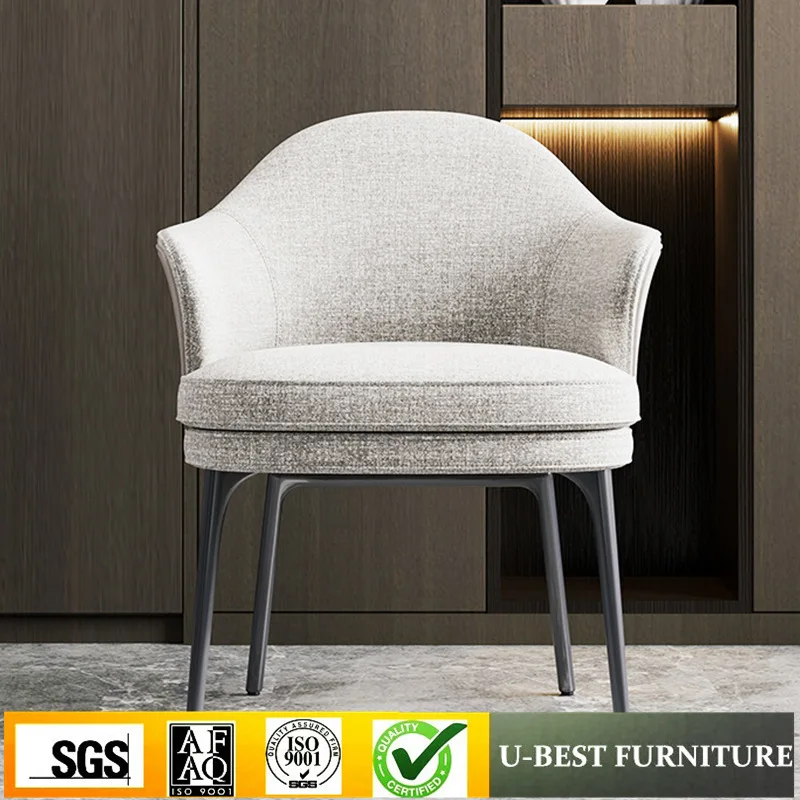 Sales Department Reception Negotiation Chair Italian Minimalist Household Dining Chair Designer Model Room Backrest Armchair