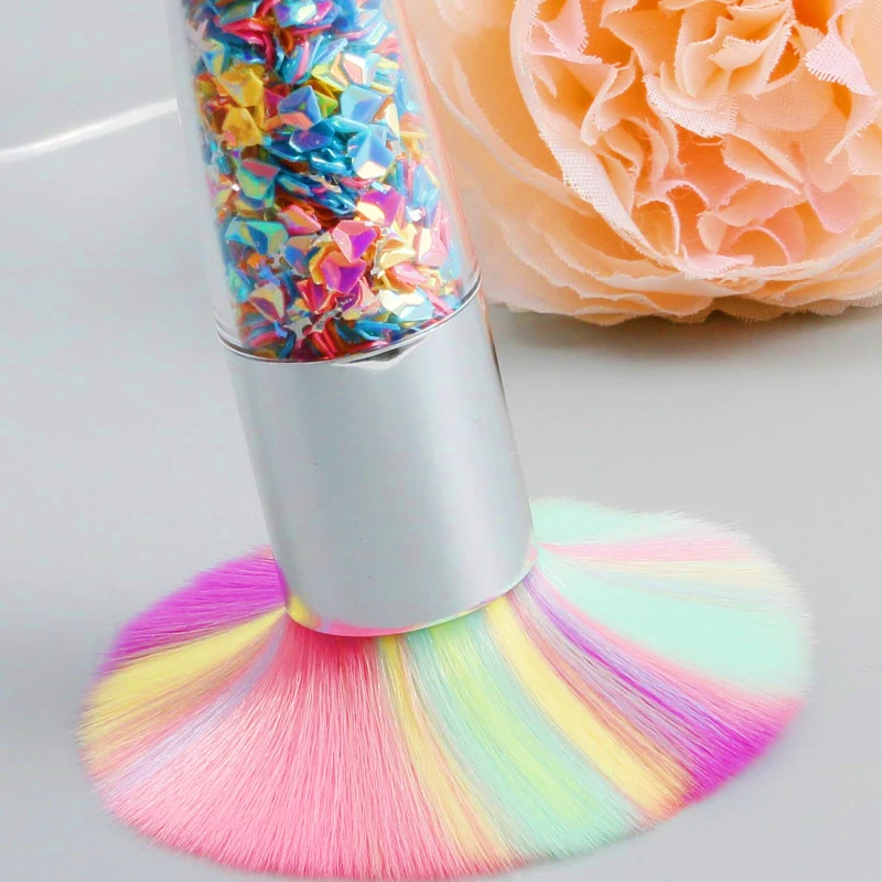 Custom Logo Luxury Kolinsky Nail Brush Professional Makeup Brushes with Nylon Acrylic Metal Material Boxed Dusting Brush Nails