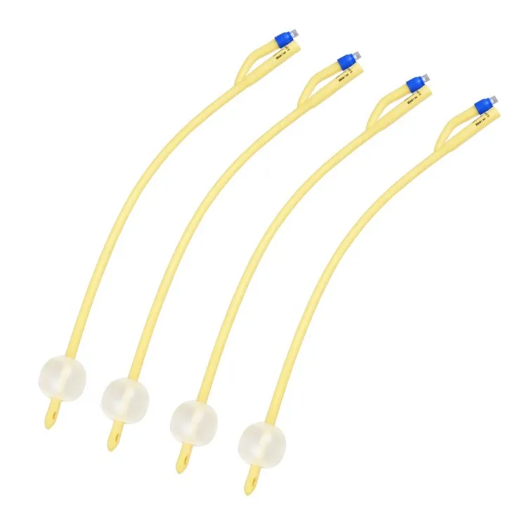 3 way  2 way 100% silicon coated latex  foley catheter