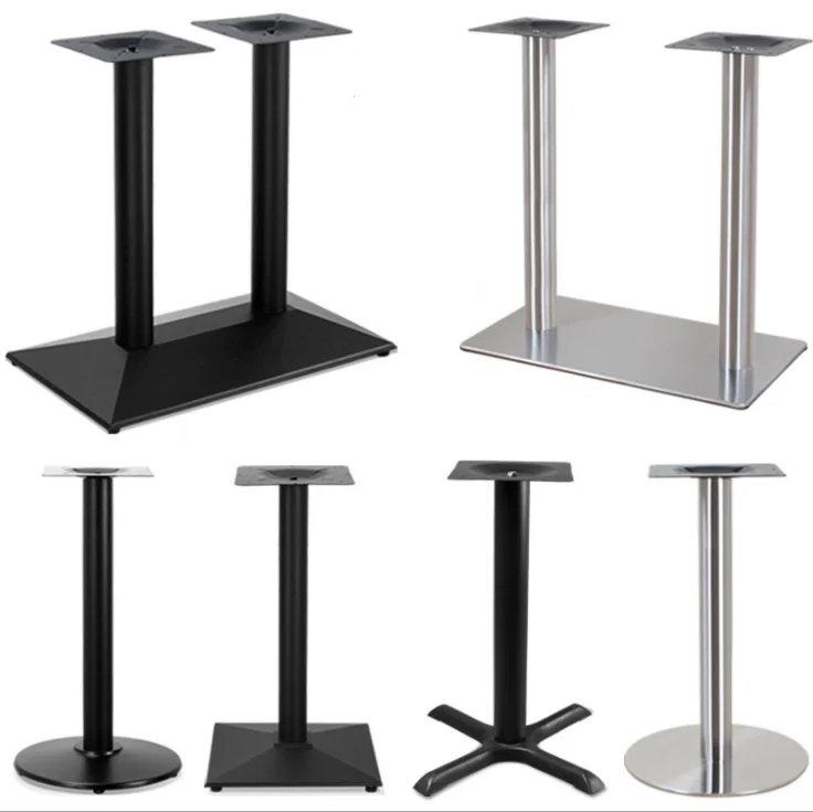 Different design black metal legs for dining table