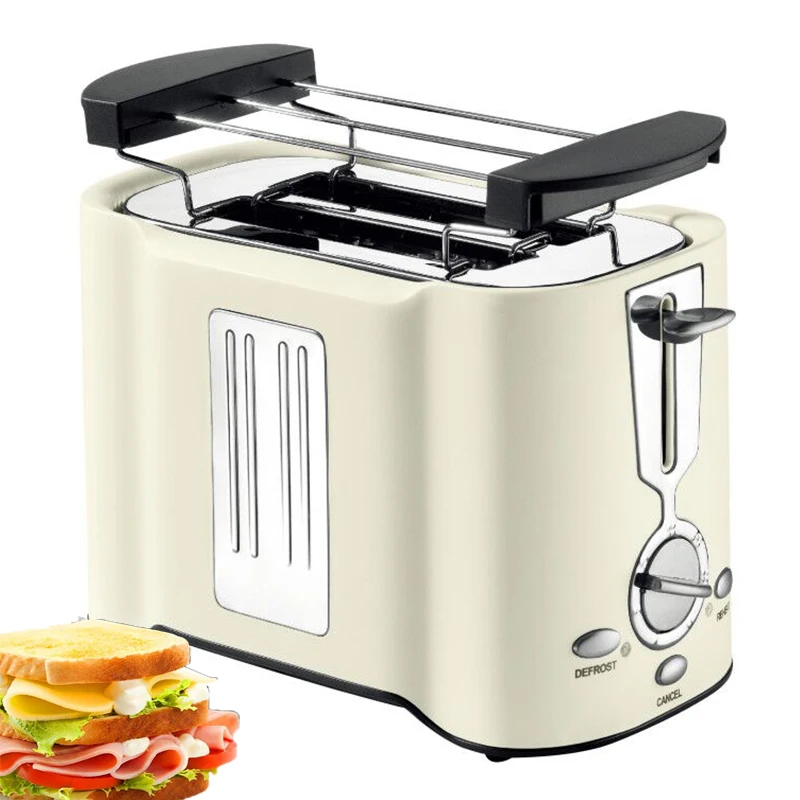 Anbolife S.S Cover 4-Slice Extra-Wide Slot Toaster with Cool Wall Shade Selector Toast Boost Auto-Shutoff and Cancel Button