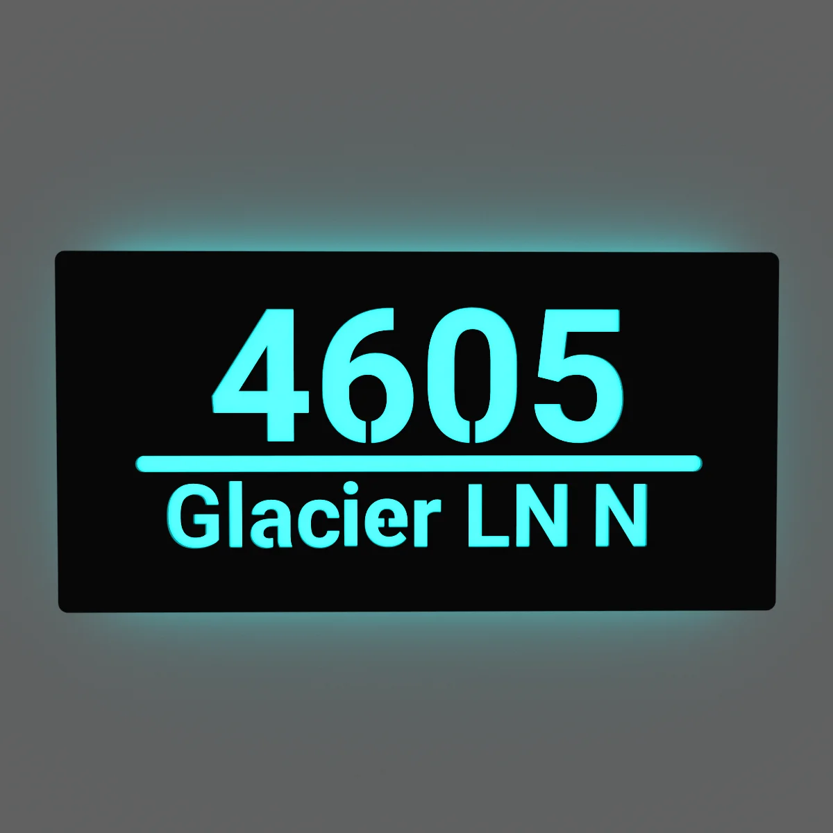 House Address Sign Custom House Number Plaque Personalized Backlit Sign LED Light Up Letters Modern Door Sign