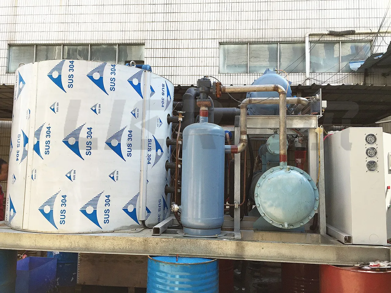Ice Making Machine Seafood Processing Cooling Solution Flake Ice System CE, ISO