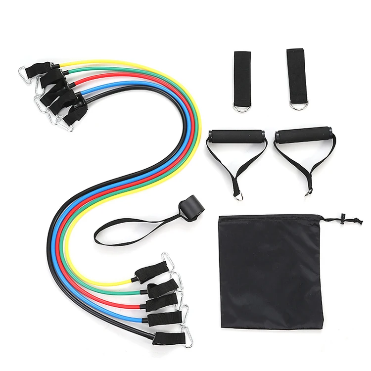 11pcs Resistance Bands Set Tube Premium Quality 11pcs Latex Resistance Bands Set For Fitness Training Exercise Tube