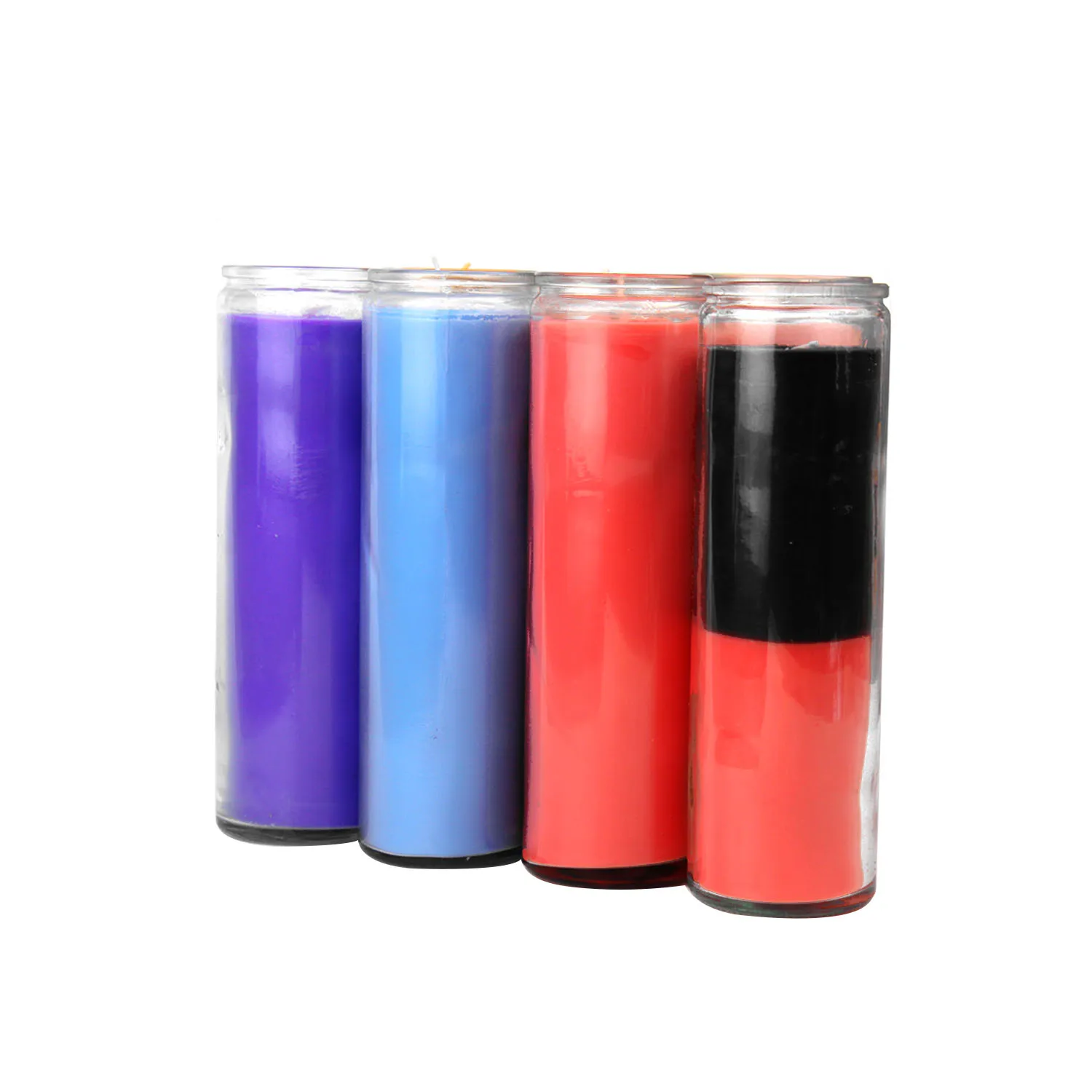 Church paraffin wax 7 day candles clear plain glass 5 to 7 day chakra white or color candle
