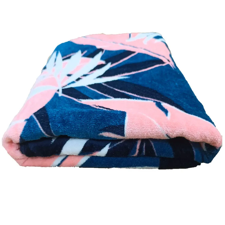 full printing stripe beach towels custom large size cotton velour beach pool towels