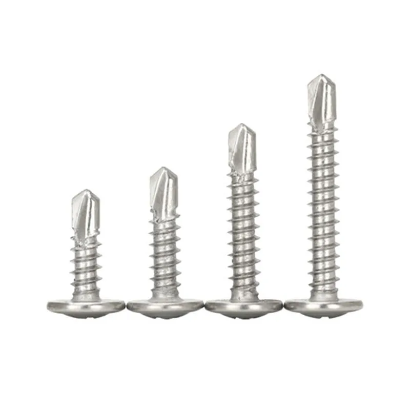 SS410 stainless steel ST2.9-ST6.3 cross recessed truss wafer head self drilling screw