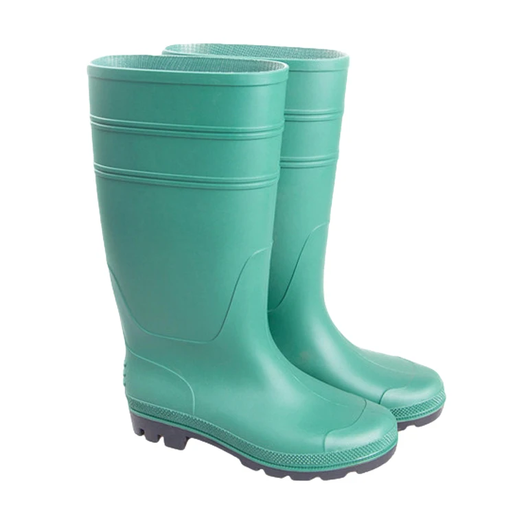 China cheaper PVC safety  rain boots without steel Anti Slip Waterproof Steel Toe rubber easily safety rain boots heavy duty