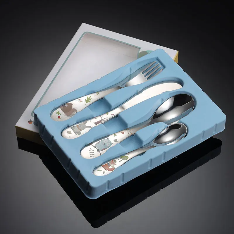 2022 China factory makes cheap portable stainless steel kids tableware
