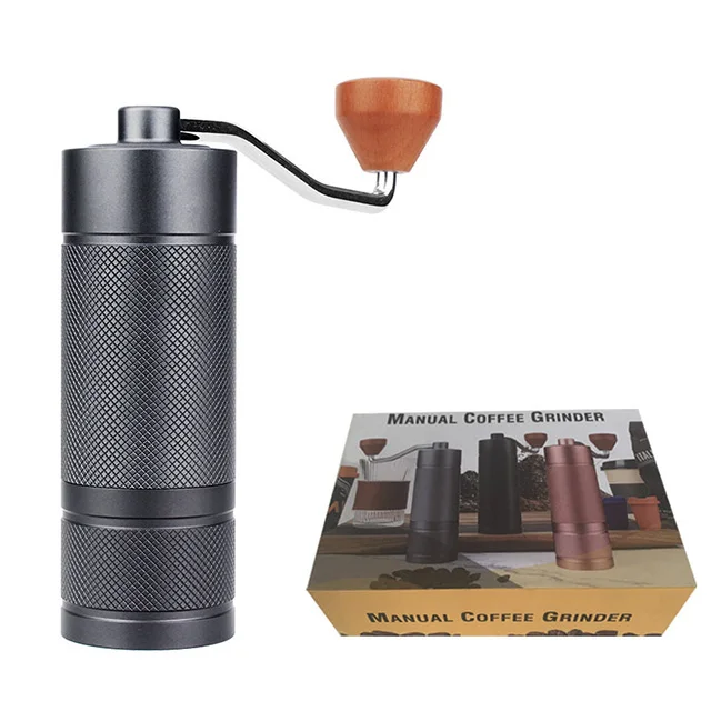 Online Hot Sale Minimalist style Portable Manual Small Coffee Grinder with walnut handle