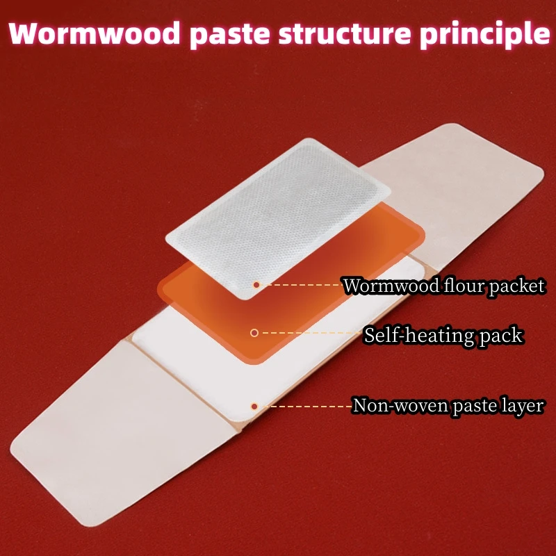 New Product Moxibustion Patch Herb Heat Magnetic Moxa Patch Warm Paste Wormwood Moxa Plaster