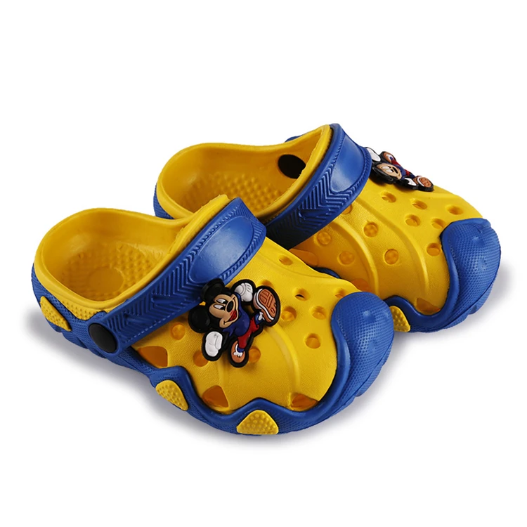 
Garden Shoes Waterproof With Butterfly Mickey Charms Fashion EVA Kids Clogs 