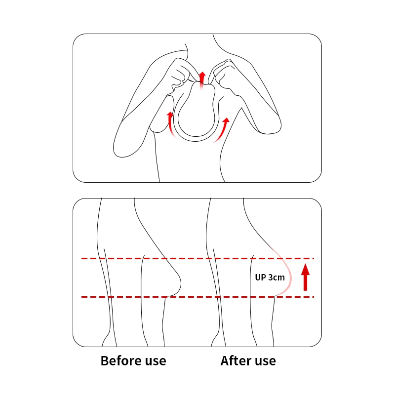 INVISFEEL  Thin Breathable Sexy Ladies Women Lift Breast Push Up Adhesive Silicone Nipple Cover Rabbit Nipple Cover