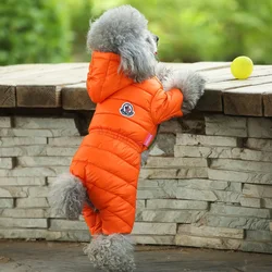 Wholesale high quality windproof down padded jacket dog warm coat pet dog clothes