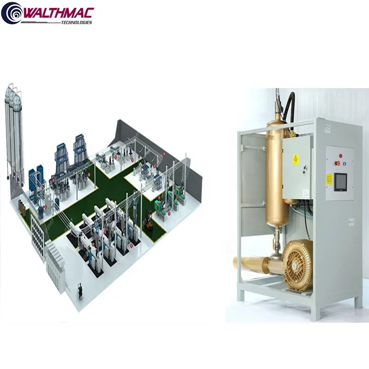 Industrial overhead vacuum conveying systems for plastic powder production line automatic centralized vacuum conveyor system