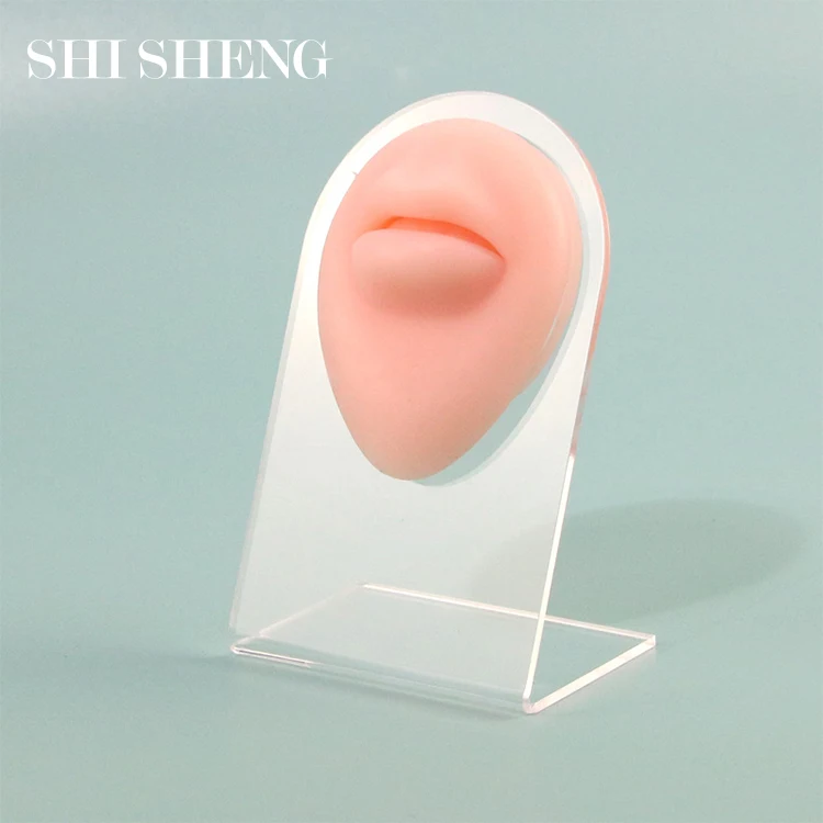SHI SHENG 1pc Simulation Flexible Human Nose Mouth Model for Jewelry Display Teaching Tool Soft Silicone Face Model Displays