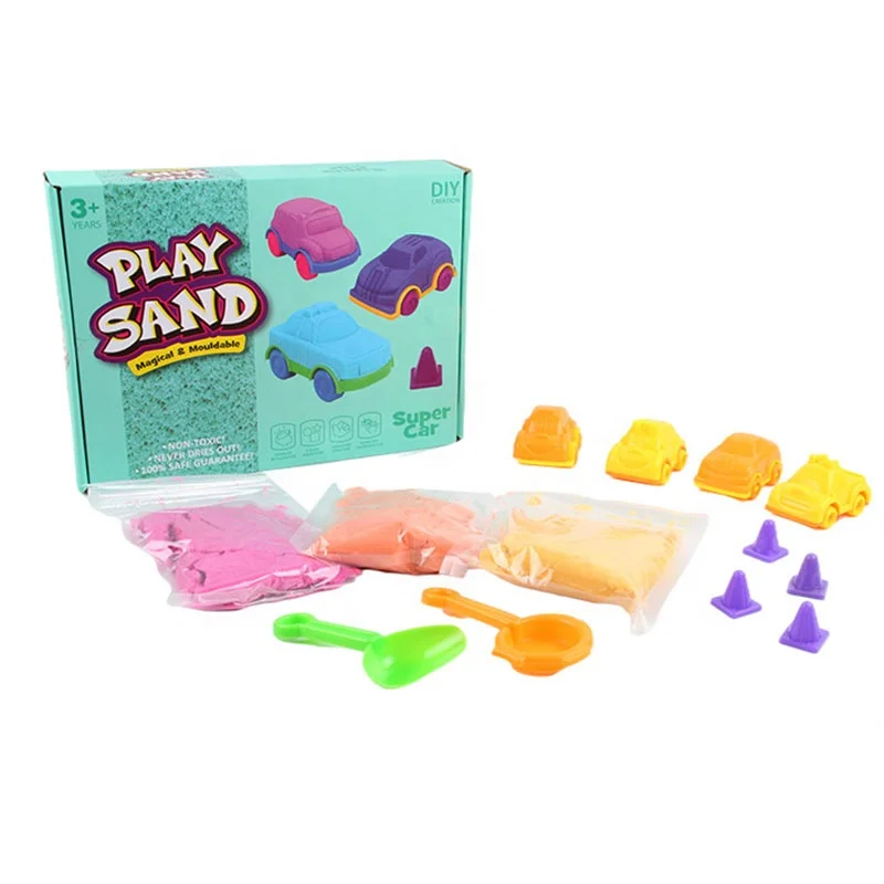 Non-Toxic magical DIY creation Play Sand Toys for over 3 years old kids 8 series with different shape mould
