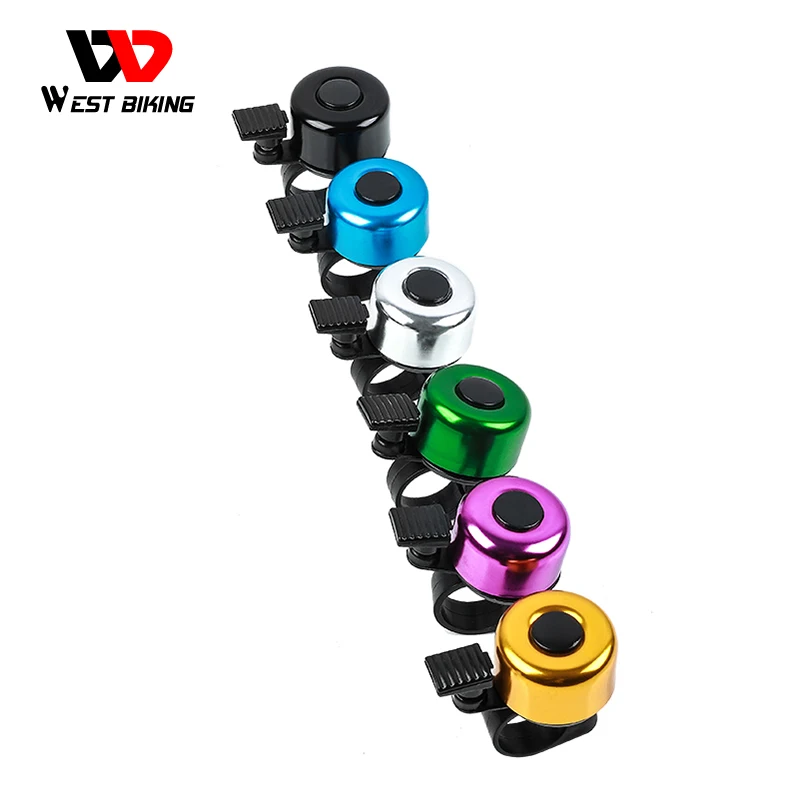 WEST BIKING Bicycle Bell Black Ring Bell Handlebar Bicycle Accessories Riding Race MTB Road Bike Cycling Bicycle Alarm Bells