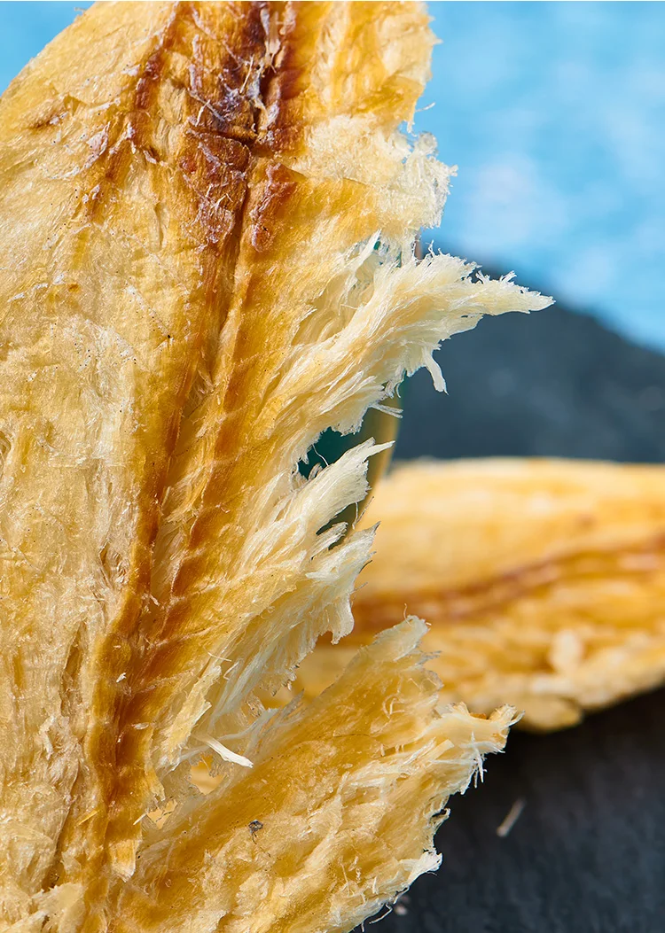 Top Selling OEM&ODM Low Fat Roasted Fish Slices Ready to Eat Dried Fish Seafood Snacks Fish Jerky Ideal for Dieting and Fitness