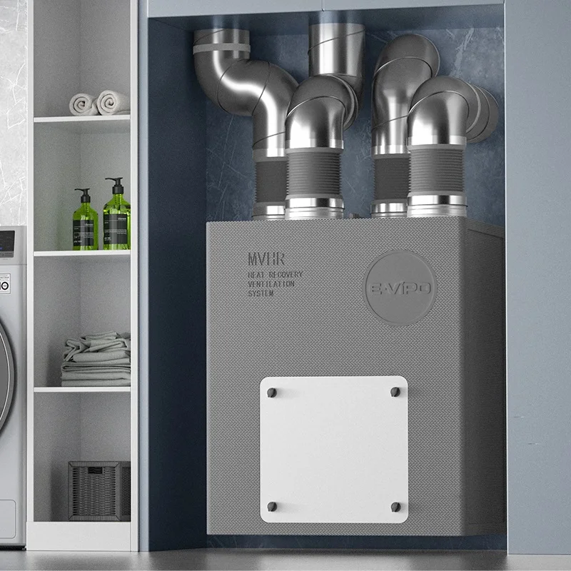 E-VIPO Energy Saving ERV Ventilation Wall HVAC System Recuperator Air Bypass HRV Heat Recovery Ventilation System