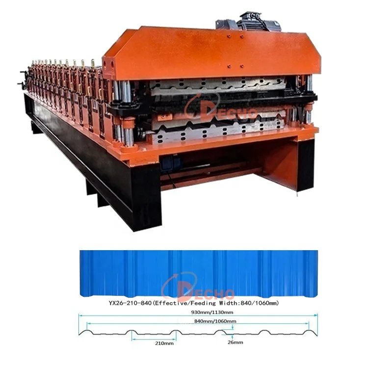 Online Technical Support Trapezoidal Roof Sheet Making Machine Supplier Roof Panel Roll Forming Machine
