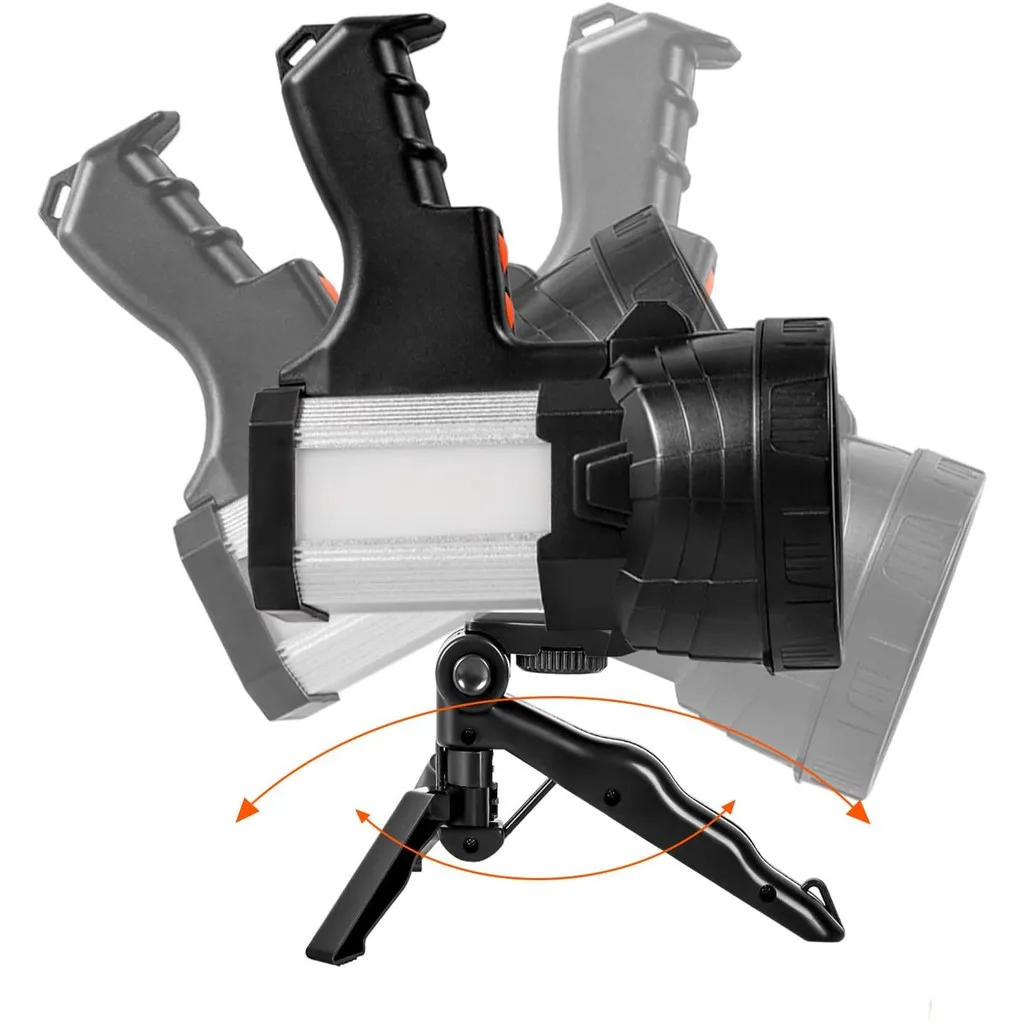 Rechargeable Spotlight,LED Flashlight Super Bright 12000mAh Long Lasting Searchlight Outdoor Waterproof Camping Flashlight