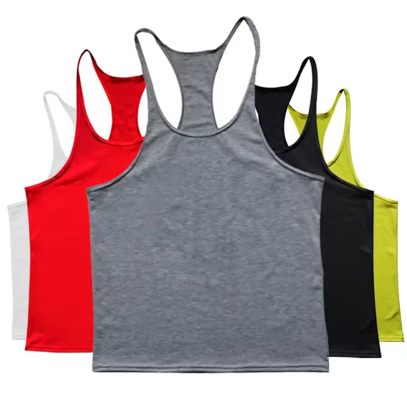 Basic style pure white cotton underwear sport sleeveless top customized male and female vests