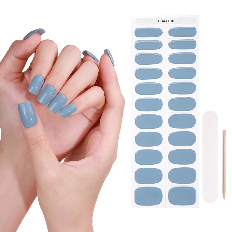 new launch easy apply more fitter 100% pure polish un UV bare semi cured Gel Nail Stickers