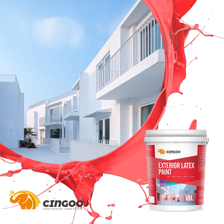 CINGOO Acrylic white weatherproof colorful Exterior Paint wall paint building coating strong adhesion