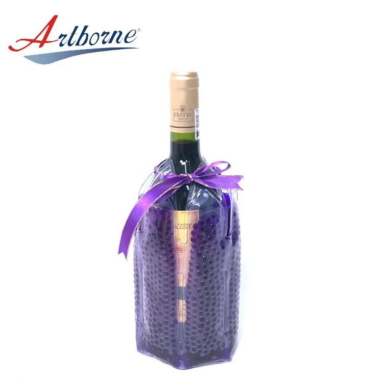 PVC Hot And Cold Ice Gel Bag Wine Pack Top Bottle Cooler Wine Cooler Wrap Sleeve Freezer Cover Pack Champagne Chiller Cooler Pad
