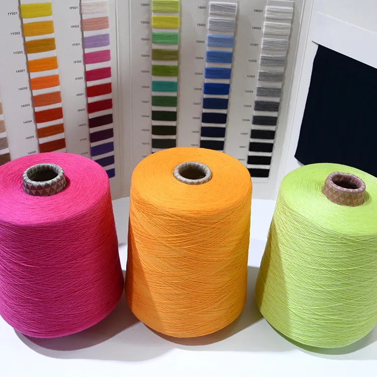 Factory in stock  95% Cotton 5% Cashmere Blended  Dyed Yarn  Wholesale