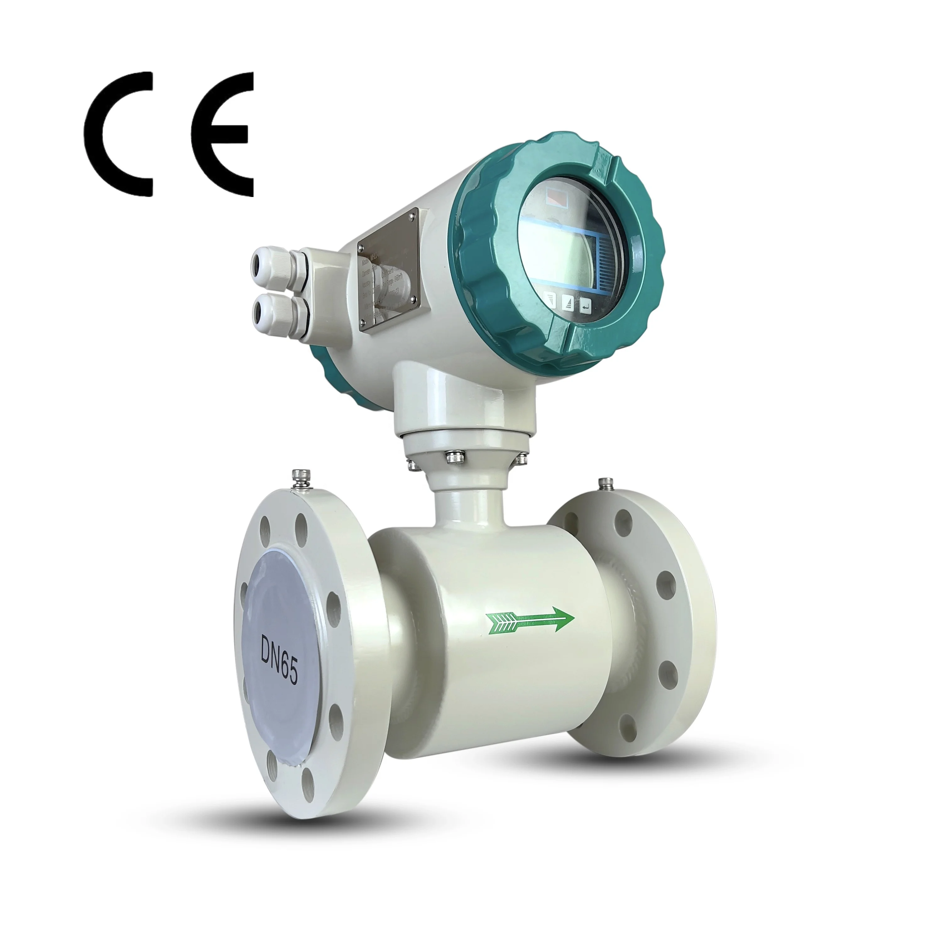 LCD Display Digital DN50 Waste Water SS304/316L Electromagnetic Flowmeter