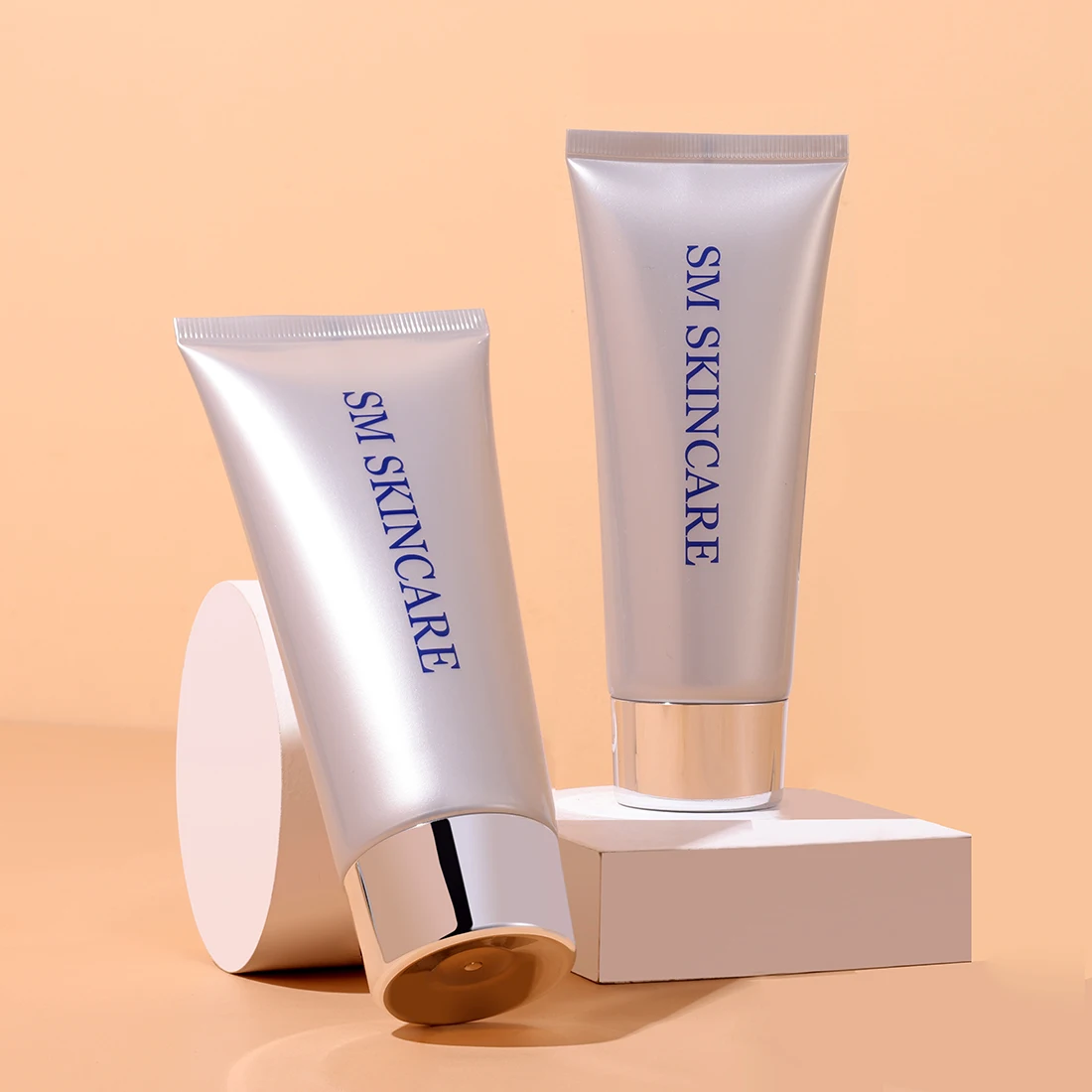 Fashion OEM color 50 75ml 100ml 18mm Cosmetic PE Plastic Squeeze Cream Lotion PE Hose Soft Tube with Aluminum Cap