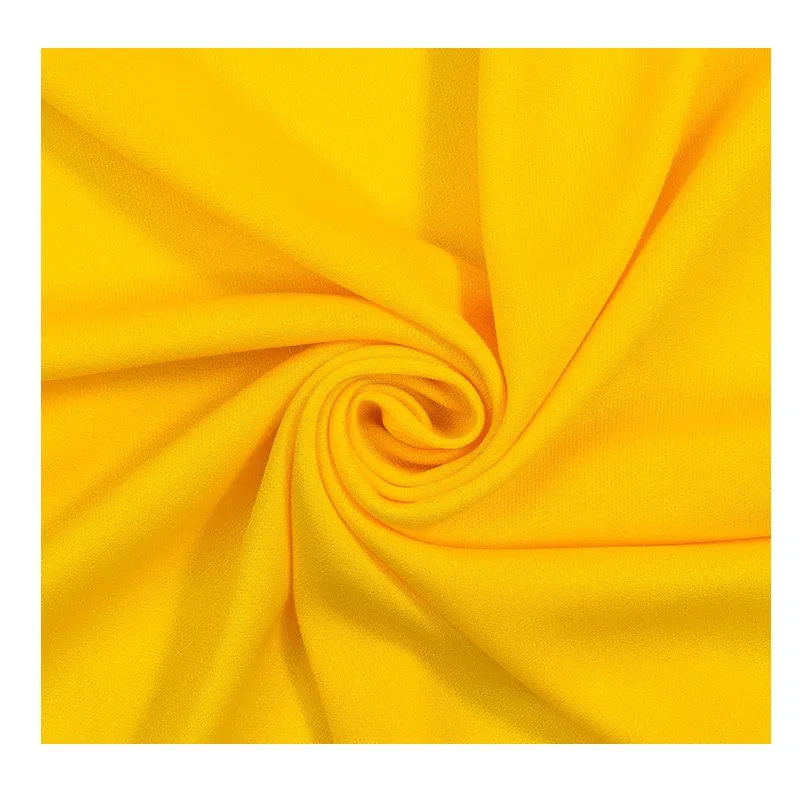 
China Fabric Suppliers Hot Sale fabric 100% polyester 75D Knitted Double Flat Cloth Coated Knitted Sport Wear Fabric 